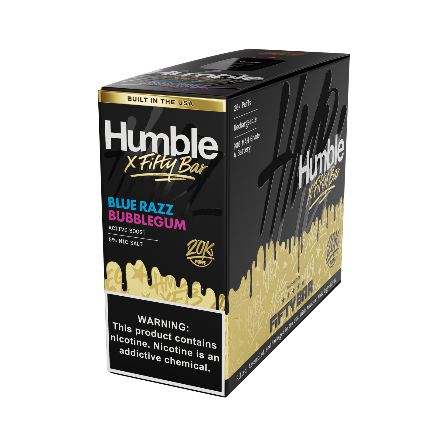 Humble HMBL X Fifty Bluerazz Bubble Gum 20K