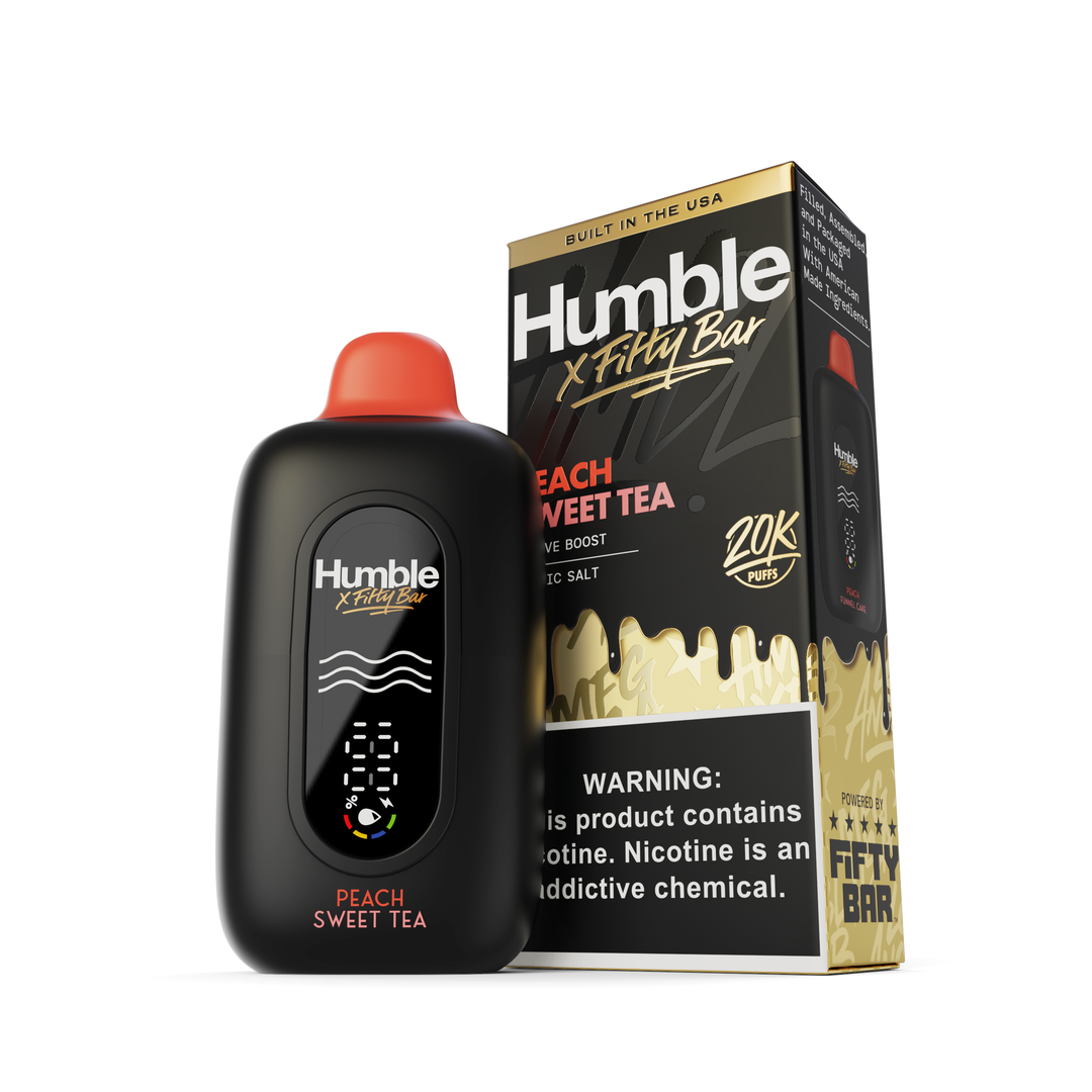fifty bar vape ingredients Humble HMBL X Peach Sweet Tea 20K – Humble Juice Co what flavor is raz shatter vapes canada Choose Finish:Space Grey